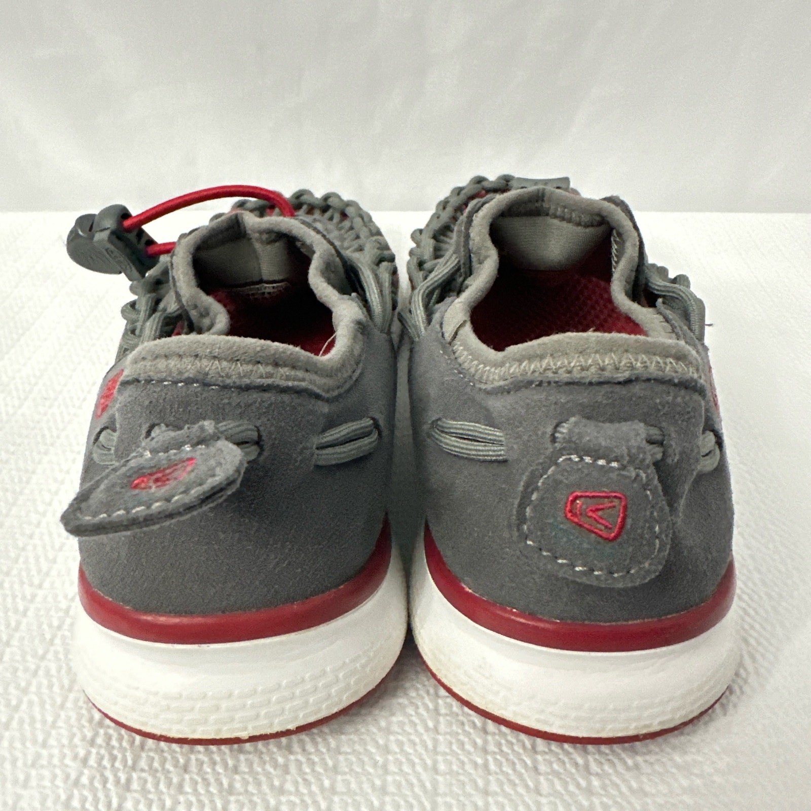 Sandali Keen Uneek giovani ragazzi 3 grigi rossi sport escursionismo pescatore outdoor trail