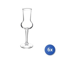 6X Bormioli Rocco Calice Aus Transparentem Glas FüR Grappa, 8,5 Cl
