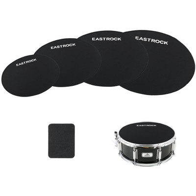EASTROCK 5-Piece Drum Mute Pads Set Foam Silencer for 12-16 Drums