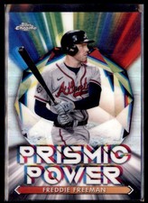 2021 Topps Chrome Baseball Prismic Power Freddie Freeman Braves PP 8