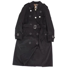 Burberry Coat Trench Nylon Back Check Outer Womens UK6 US4 IT38 (M) Used MOLO-0