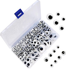 1221 Pieces Wiggle Googly Eyes Self Adhesive Wiggle Eyes Assorted Sizes for DI