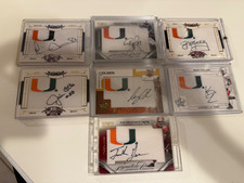 7 MIAMI HURRICANE SIGNATURE PATCH OTTO IRVIN GORE KELLY WAYNE OLSEN AUTO SIGNED