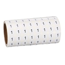 0.4" Small Round Number Stickers Roll, 1000 Pcs Circle Labels, Black Number 1