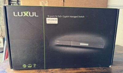 Luxul AV Series 18-Port Gigabit PoE+ L2/L3 Managed Switch with US Power Cord