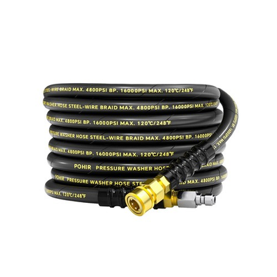 #ad 3 8quot; Pressure Washer Hose 25ft 4800PSI Power Washer Hose Steel Wire Braided ... $65.04