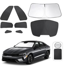 8PCS Windshield Sun Shade Custom Fit for 2021-2024 2025 Kia K5, GT-Line, GT, ...