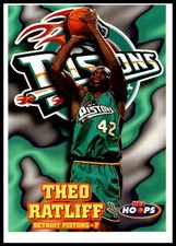 1997 Theo Ratliff Skybox NBA Hoops BASKETBALL #51 Detroit Pistons