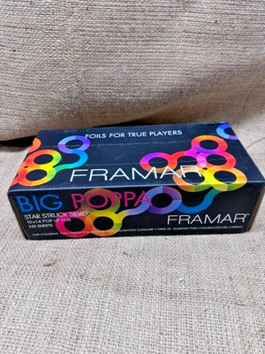 Framar BIG POPPA  Star Struck Silver Pop Up Hair Foil Sheets 250 Sheets*New