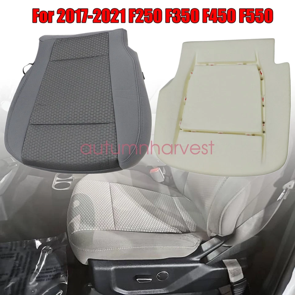 Cubierta inferior del conductor y espuma acolchada 2017-2021 para Ford F250 F350 XLT gris tela Foto 3 de 4