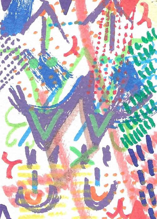 ACEO ATC CARD "Backrooms 17" Original Abstract Painting 2.5x3.5