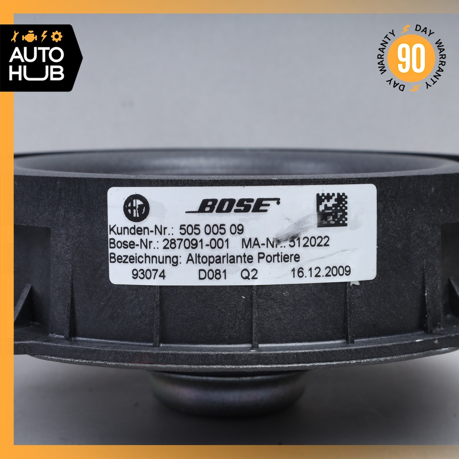 08-19 Maserati GranTurismo M145 Door Sound Speaker 50500509 OEM