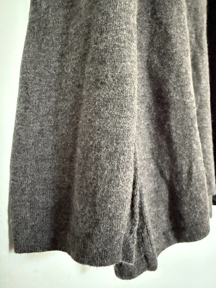 Seldom Hoodie Kapuzen Pullover XL Grau GEBRAUCHT 100% Merino Wolle - Bild 3 von 4