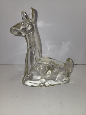 Rare K. R. Haley Fawn Deer Glassware Depression Figurine