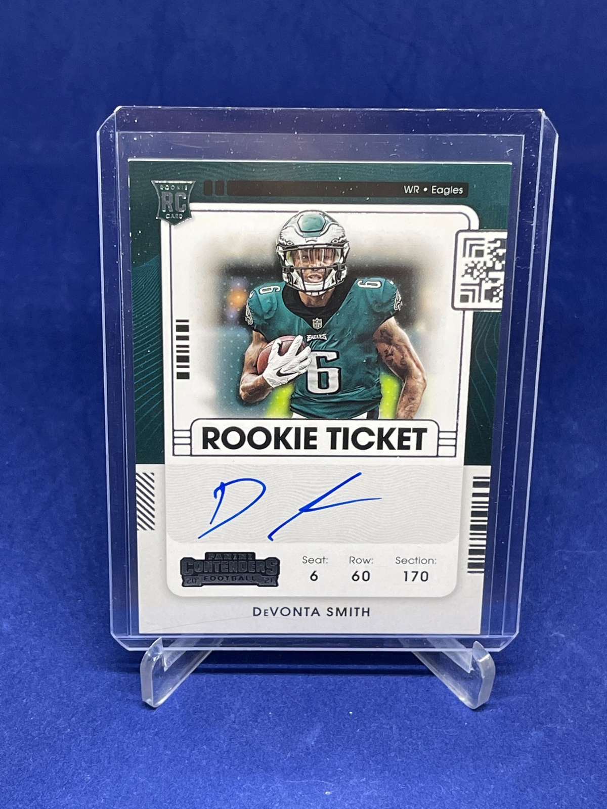 DEVONTA SMITH 2021 PANINI CONTENDERS ROOKIE TICKET AUTO SP RC #107