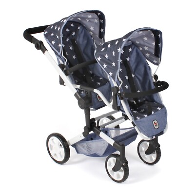 Bayer Chic 2000 690-51 Puppenwagen Linus Duo, Navy Blau Sterne