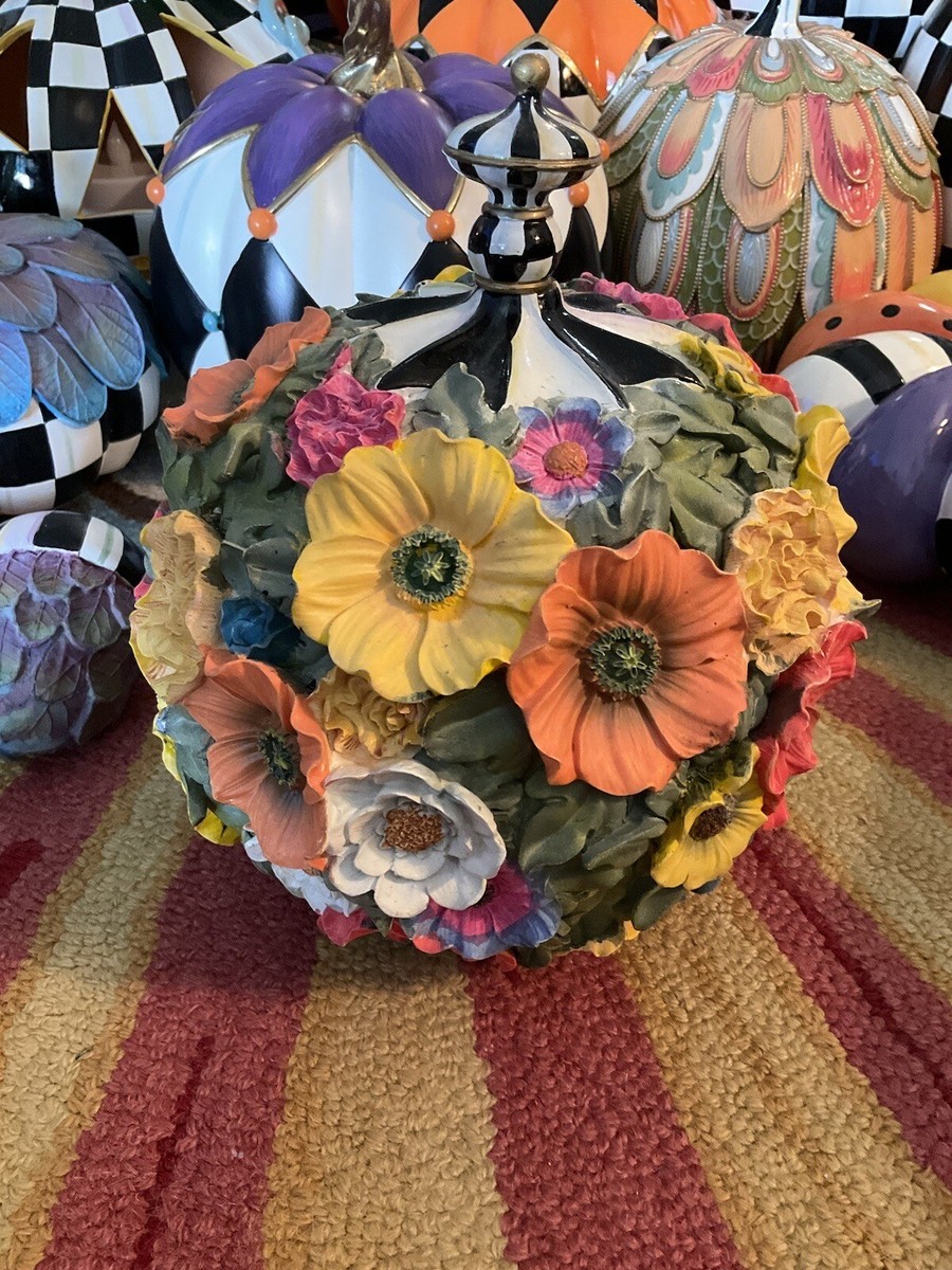 MacKenzie-Childs Home Décor Halloween Flower Power Pumpkin