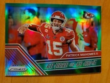 2020 Panini Prizm Go Hard Or Go Homes Green Prizm Patrick Mahomes Card #1