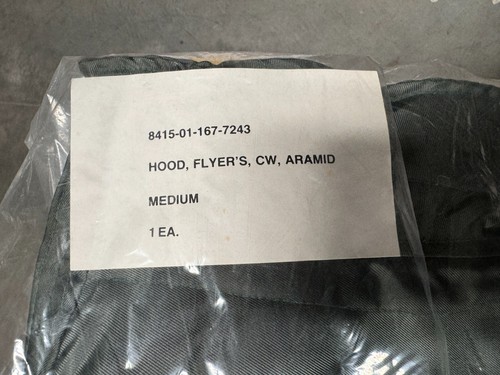 Usaf Nomex Fire Resistant Cold Weather Flyers Men's Cwu-45/p Hood - Medium - Picture 12 of 13