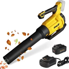 20V Cordless Leaf Blower, 450CFM/110MPH Brushless Blower with Variable Speed