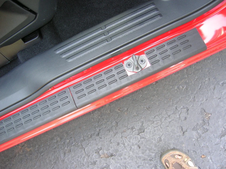 AVS 88407 30.5x4" Black Universal Trim Fit Door Sill Protector Step Pad Tape On - Image 4 of 4