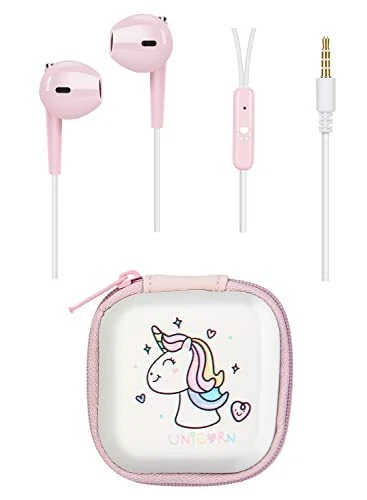 Earbuds For Kids With Storage Case Cute Kids Earbud With Mic