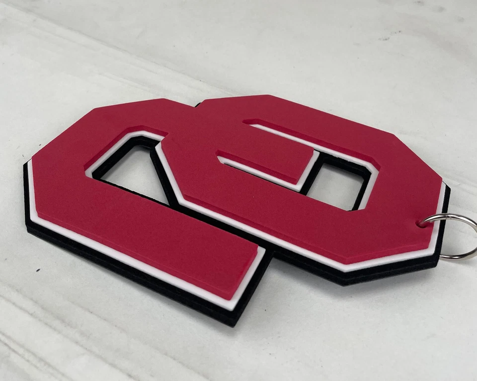 New OKLAHOMA SOONERS Jumbo Silver Big Fan Chain Necklace Foam USA COL - Image 3 of 4