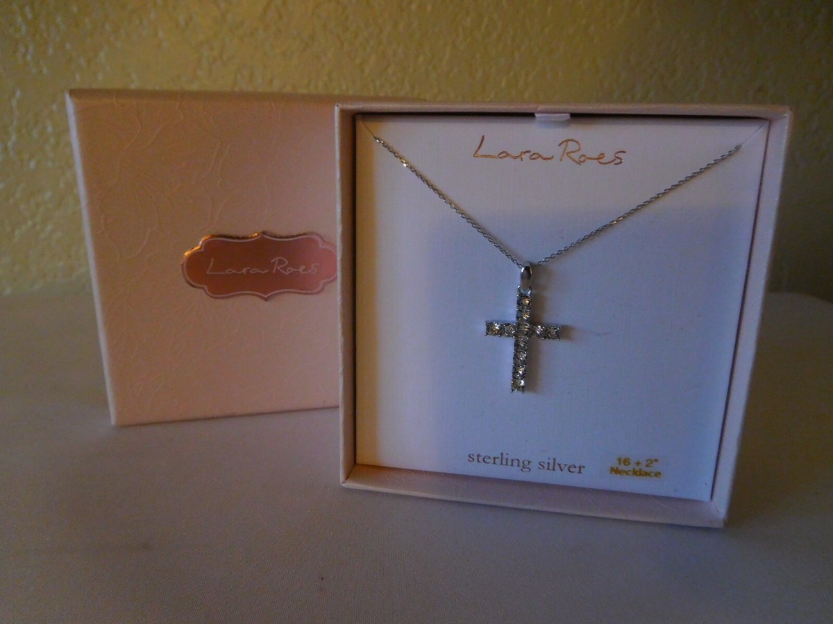 Lara Roes Earrings New Lara Roes 18” Sterling Silver Cross