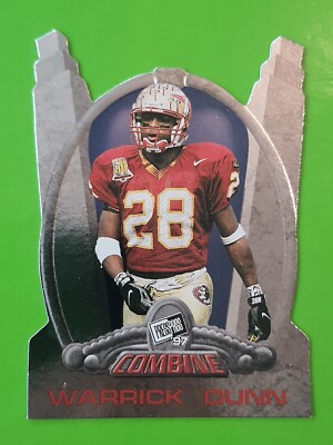 1997 Press Pass #45 Warrick Dunn Combine Rookie Checklist Die-Cut