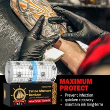 Tattoo Aftercare Bandage, 6"X 8 Yard, Tattoo Waterproof Bandage, Second Skin Tat