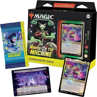 march of the machine mtg commander deck Magic The Gathering Call for Backup March of the Machines Commander &  Planechase Deck (Red/Green/White)