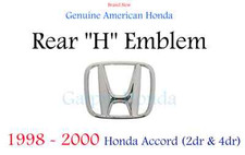 Genuine Oem Honda Accord 1998-2000 Rear H Emblem75701-s2a-a00