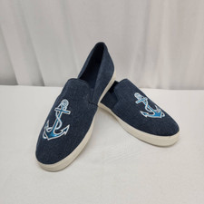 Zapatos sin cordones de lona Katy Perry talla 11 - Zapatillas para mujer The Kerry azul ancla
