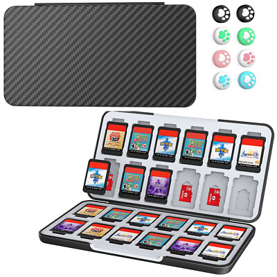24 Tasche für Nintendo Switch Game Card Spielehülle Spiele Case Aufbewahrungsbox