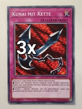 Yu-Gi-Oh! 3x Kunai Mit Kette SDBE Near Mint Neu!