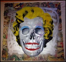 MR BRAINWASH 1/1 REBORN ANDY WARHOL SKULL ORIGINAL ARTWORK GLOW MBW Banksy RARE!