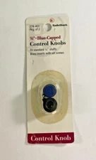 PACK OF 2 RADIO SHACK 274-403 BLUE CONTROL KNOBS 1/4" SHAFT