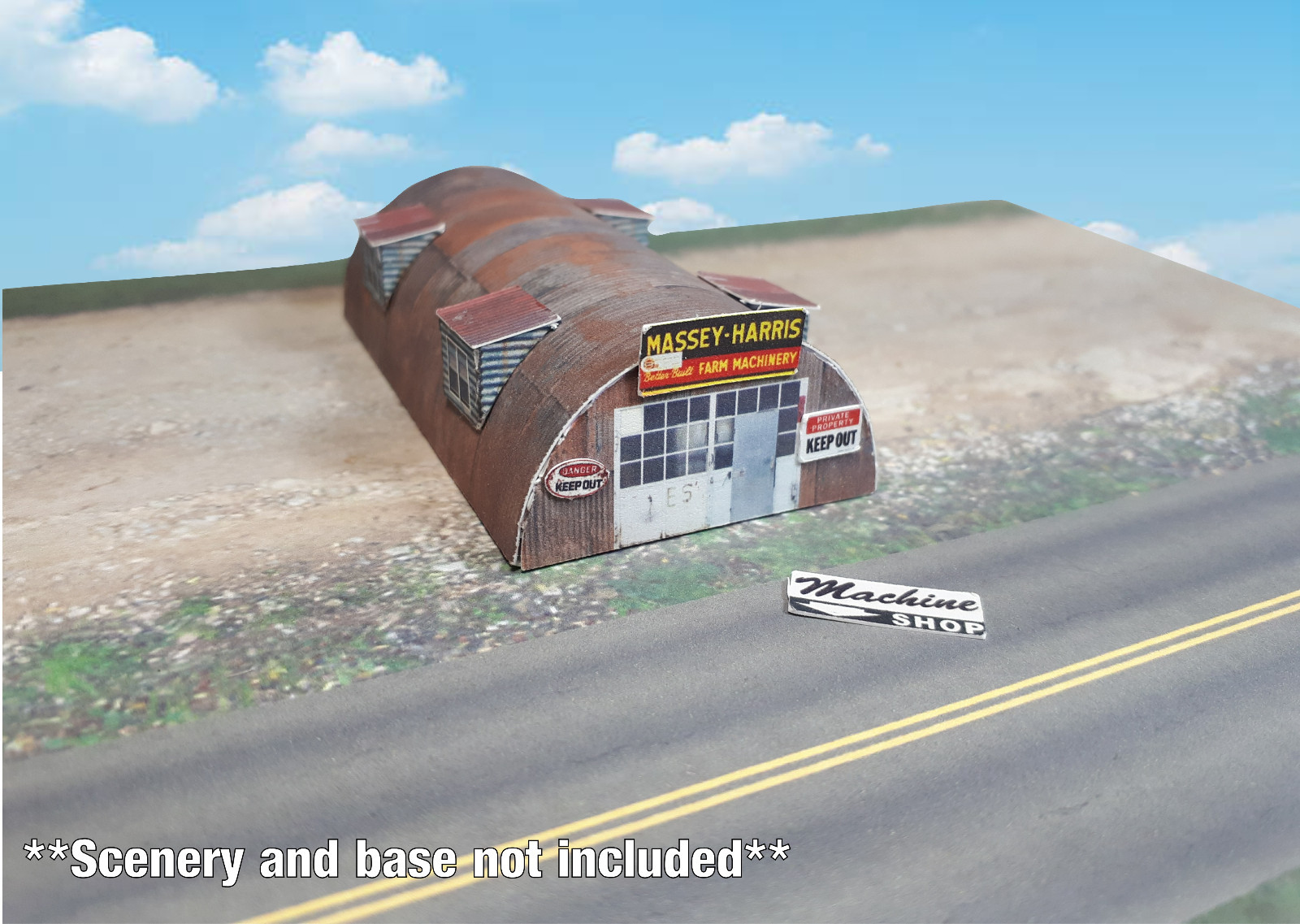 N Scale Building Quonset Hut **PreCut** CARD STOCK (PAPER) PreCut