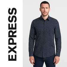 New Express Size XL Slim Dress shirt Men's Long Sleeve Button Down NWT New