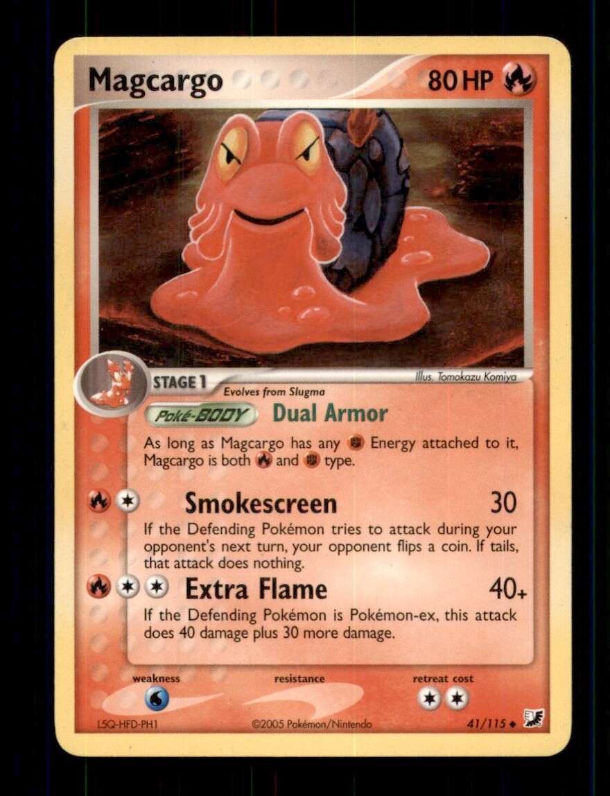 2X Pokemon Card Magcargo (EX Unseen Forces) 41/115 PLAYED Non-Holo Uncommon TCG!