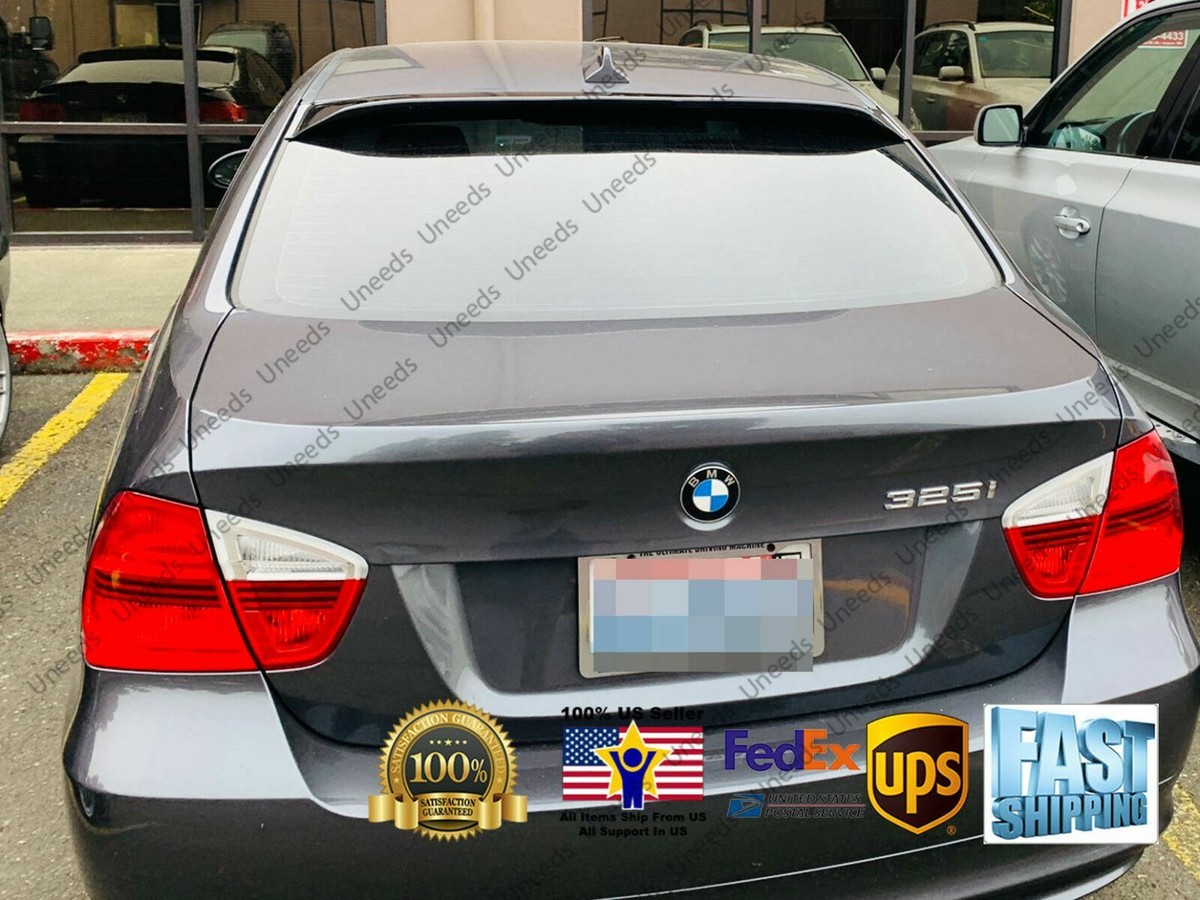 For BMW 3 Series 2006- 2011 E90 ABS Black Rear Roof Window Visor 