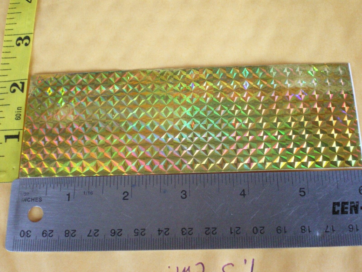 10-Pack Holographic Reflective Fishing Lure Tape - Prism Flash In 5 Colors For DIY Lures
