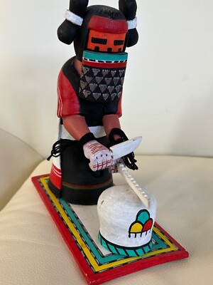 J E HARDING HOPI KYKOTSMOVI VILLAGE 3RD MESA VINTAGE HEMIS 1990'S  8.25'' X 7.5''
