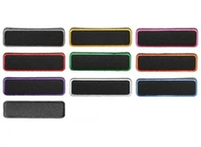 BLANK 3.5" x 1" Colored Border NAME TAG sew on patches (4034) WE DONT CUSTOMIZE