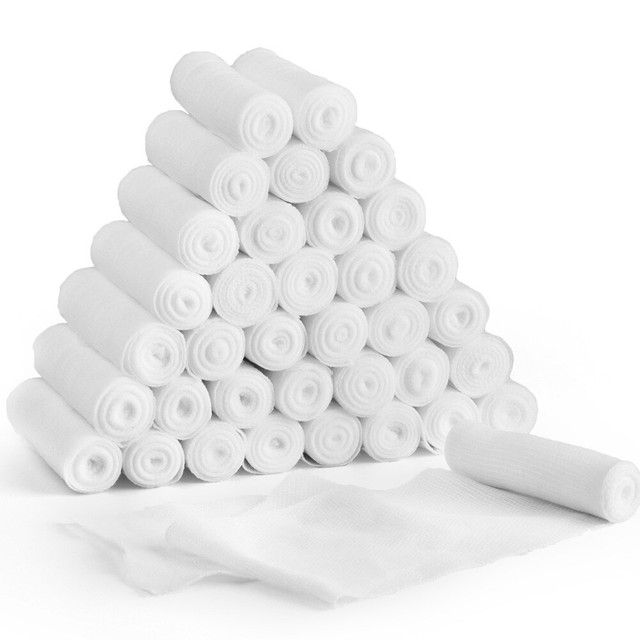 36Pack White Gauze Bandage Roll 4 inch x 4.1 Yards Stretched Sterile