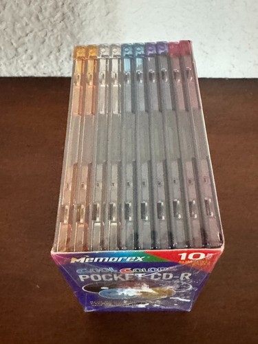 New Memorex Pocket CD-R 10 Pack 210MB 24x Cool Color Discs & Jewel Cases - Picture 5 of 10