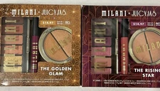 2 Pallets/Kits Milani Makeup Eye Shadow Pallet, Duo Highlighters & Lip Crayons