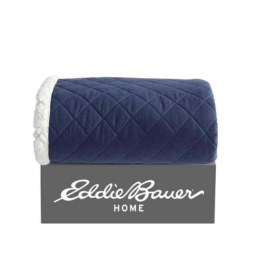 Essential Blue Microfiber Throw Blanket