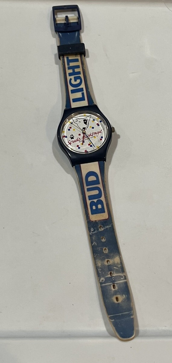 Vintage Spuds Mackenzie Bud Light Wrist Watch - Rubber Watch