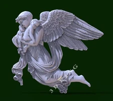 3D STL Model 7 ANGEL & KIDS for CNC Router 3D Printer Carving Aspire Artcam